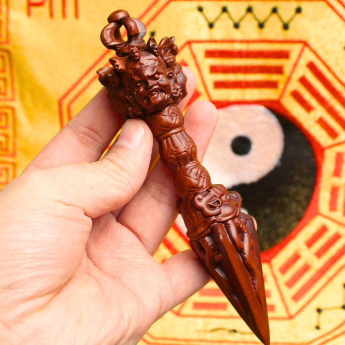 54/2000  Thunderbolt Jujube Wood Vajra Pendant Horse-Head Amida Ming Wang Subduing Demon Mace Invariable Amid Ming Wang Vajra Pendant - Image 4