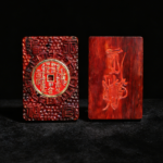 Thunderbolt purple sandalwood mountain ghost plaque, back engraved cinnabar hundred solutions pendant, double-sided worry-free - Image 2