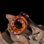 Thunderstruck jujube wood circle of heaven and earth, 2cm pendant, a single piece of Yin and Yang, hand-wo Taoist ritual jewelry necklace. - Image 4