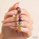 Natural Candy Tourmaline Single Strand Bracelet | Premium Elastic Beaded Jewelry for Women, Couple Matching Bracelet - Image 5