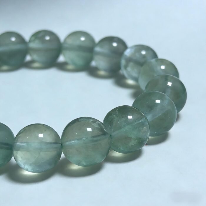 Natural Green Fluorite Beaded Bracelet for Mental Clarity & Positive Energy - Image 3