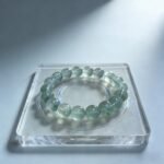 Natural Green Fluorite Beaded Bracelet for Mental Clarity & Positive Energy