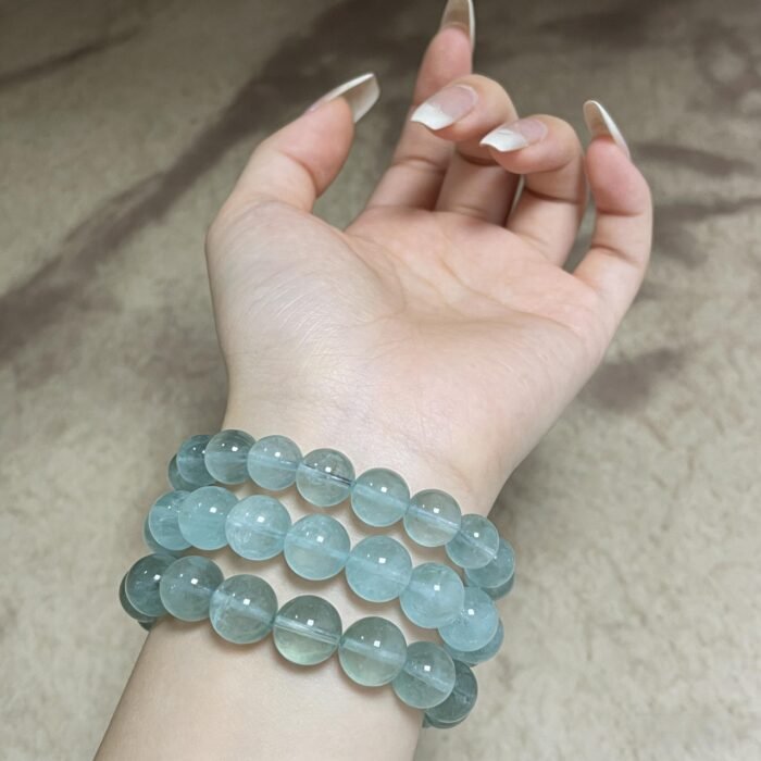 Natural Green Fluorite Beaded Bracelet for Mental Clarity & Positive Energy - Image 5