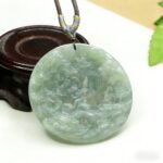 Natural Ice Green Jade Mountain & Water Pendant | Hand-Carved Serenity Amulet | Prosperity & Balance Talisman (Unisex) - Image 4