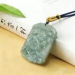 Hand-Carved Icy Green Jade Monkey Pendant | Symbol of Good Fortune & Wisdom | Artisanal Chinese Gemstone Jewelry - Image 4