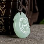 Natural Green Jade Ruyi Pendant – "As You Wish" Lucky Charm, Grade A Jade Good Fortune Amulet (Unisex) - Image 5