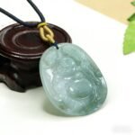Natural Grade A Jadeite Laughing Buddha Pendant – Hand-Carved Green Feicui Talisman for Joy & Prosperity - Image 5