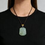 Icy Translucent Jade Landscape Pendant: Hand-Carved Mountain & Water Amulet for Prosperity, Serenity & Career Success - Image 6